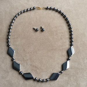 Magnetic Necklace and Earrings Set